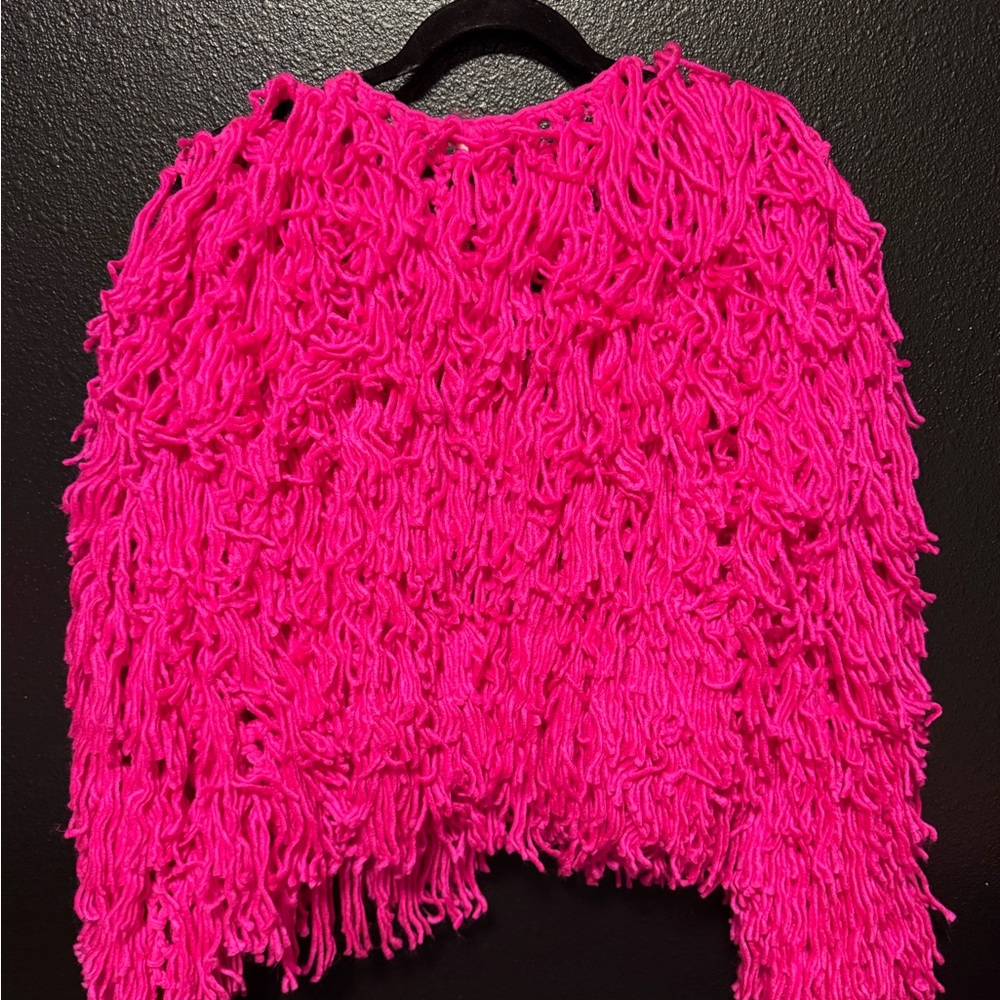 Dopamine dressing fringe cardigan short